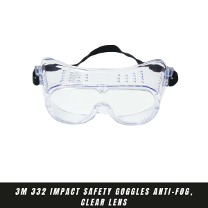 3M™ Impact Safety Goggles Anti-Fog, 332AF 40651-00000-10, Clear Anti Fog Lens