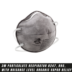 3M™ Particulate Respirator 8247, R95, with Nuisance Level Organic Vapor Relief